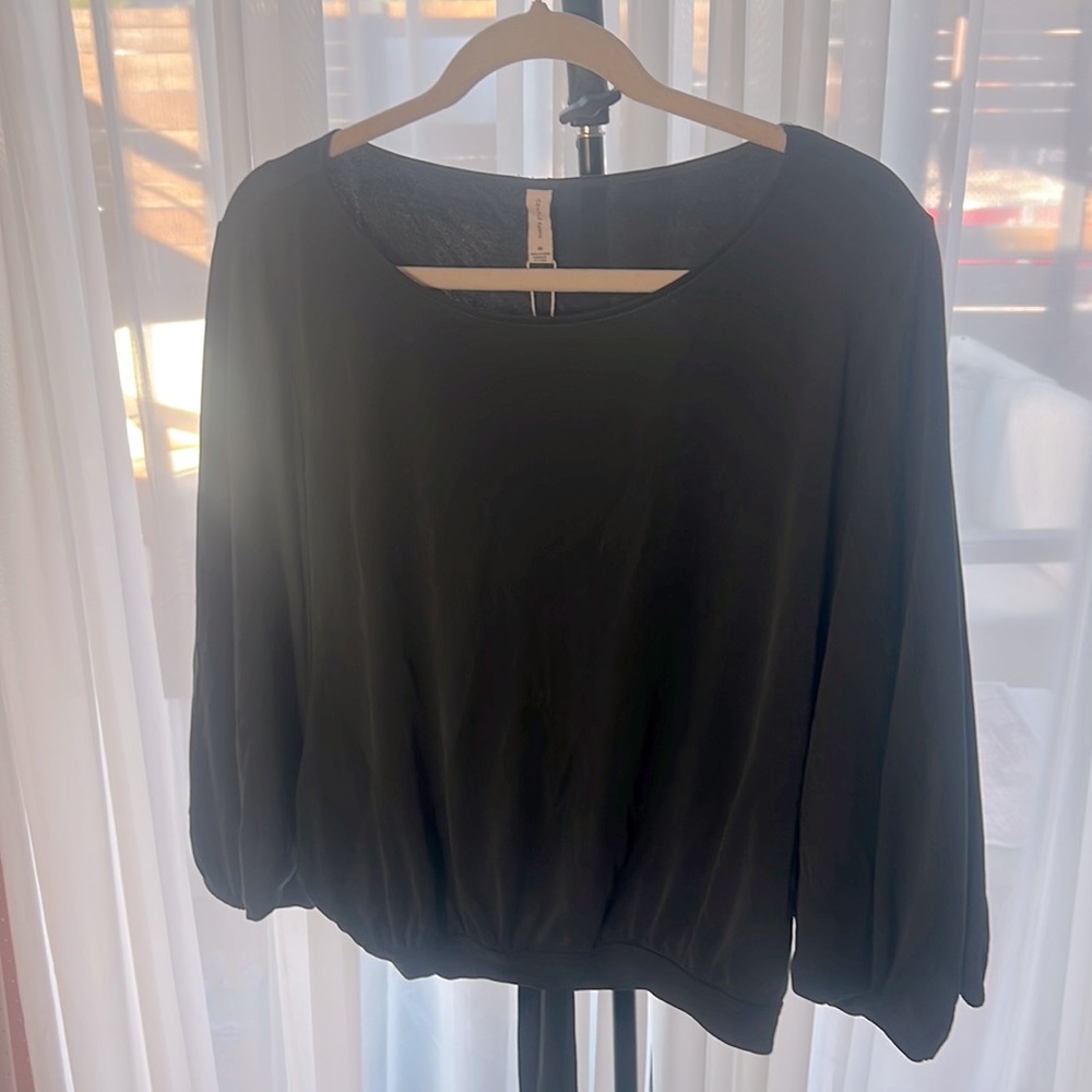 Forest green slouchy blouse ✨